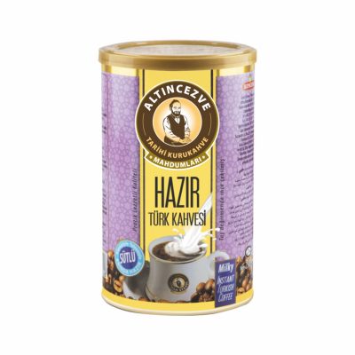 Hazır Türk Kahvesi Sütlü 250 Gr Teneke