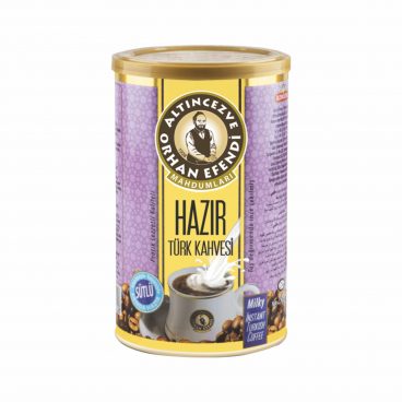 Hazır Türk Kahvesi Sütlü 250 Gr Teneke