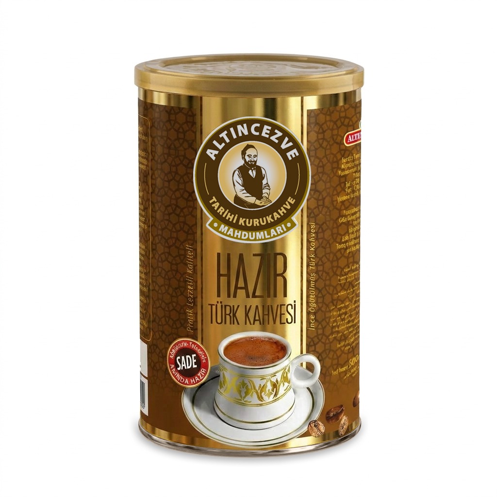 Hazır Türk Kahvesi Sade 500 Gr Teneke