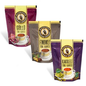 Orhan Efendi Keyif Paketi 2 (Güllü - Fındıklı - Kakuleli) 100 Gr x 3 Adet