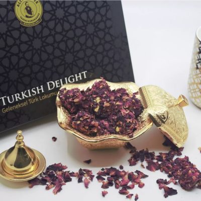 Gül Yapraklı Antep Fıstıklı Lokum 200 Gr
