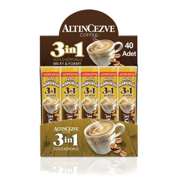 Altıncezve 3ü1 Arada Sütlü Köpüklü Tek İçimlik -16 Gr x 40 Adet