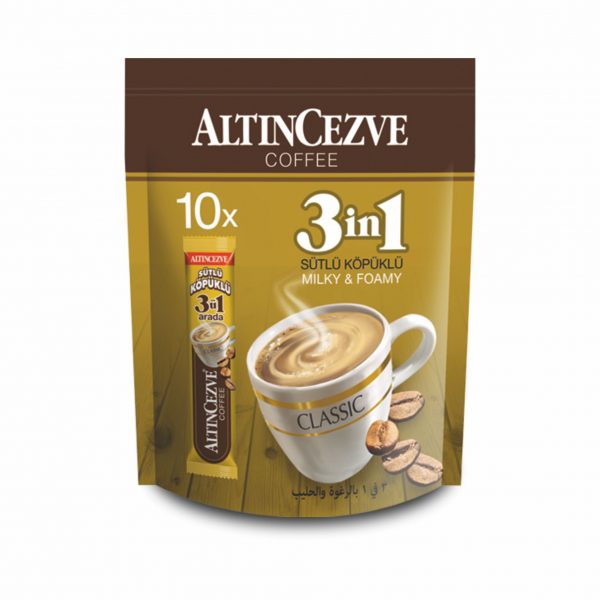 Altıncezve 3ü1 Arada Sütlü Köpüklü 10' lu Paket (Tek İçimlik) 16 Gr x 10 Adet