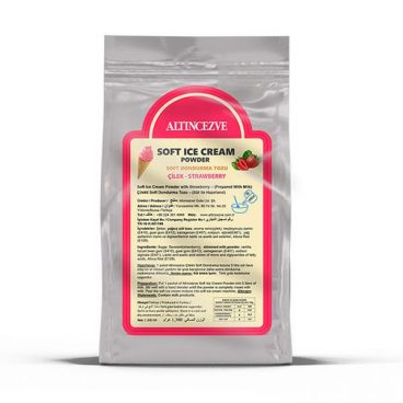 Altıncezve Soft Dondurma Tozu - Çilekli 1300 Gr - 5L (SÜT)