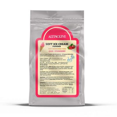 Altıncezve Soft Dondurma Tozu - Çilekli 1300 Gr - 5L (SÜT)