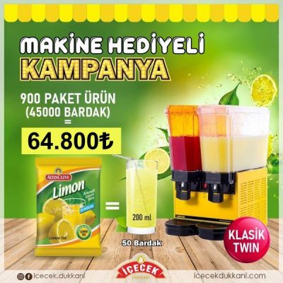 Samixir Klasik Twin İkili Limonata Makinesi 20+20 lt