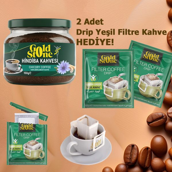 Gold Stone Hindiba Kahvesi 1 Aylık (60 Kullanım) Net 150gr - Görsel 2