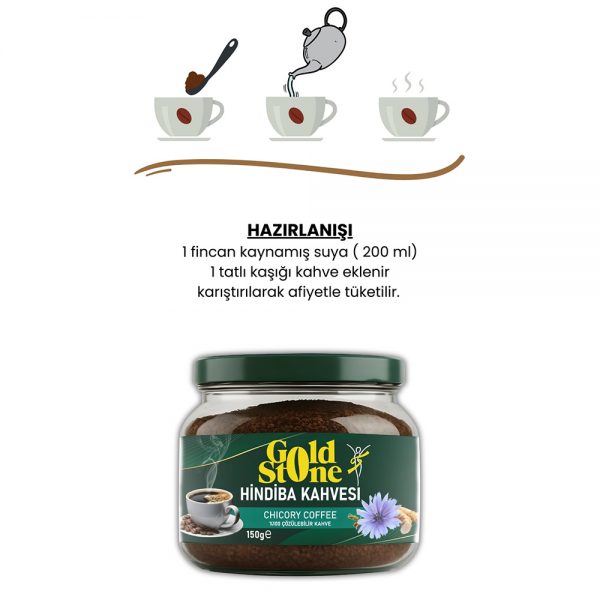 Gold Stone Hindiba Kahvesi 1 Aylık (60 Kullanım) Net 150gr - Görsel 5