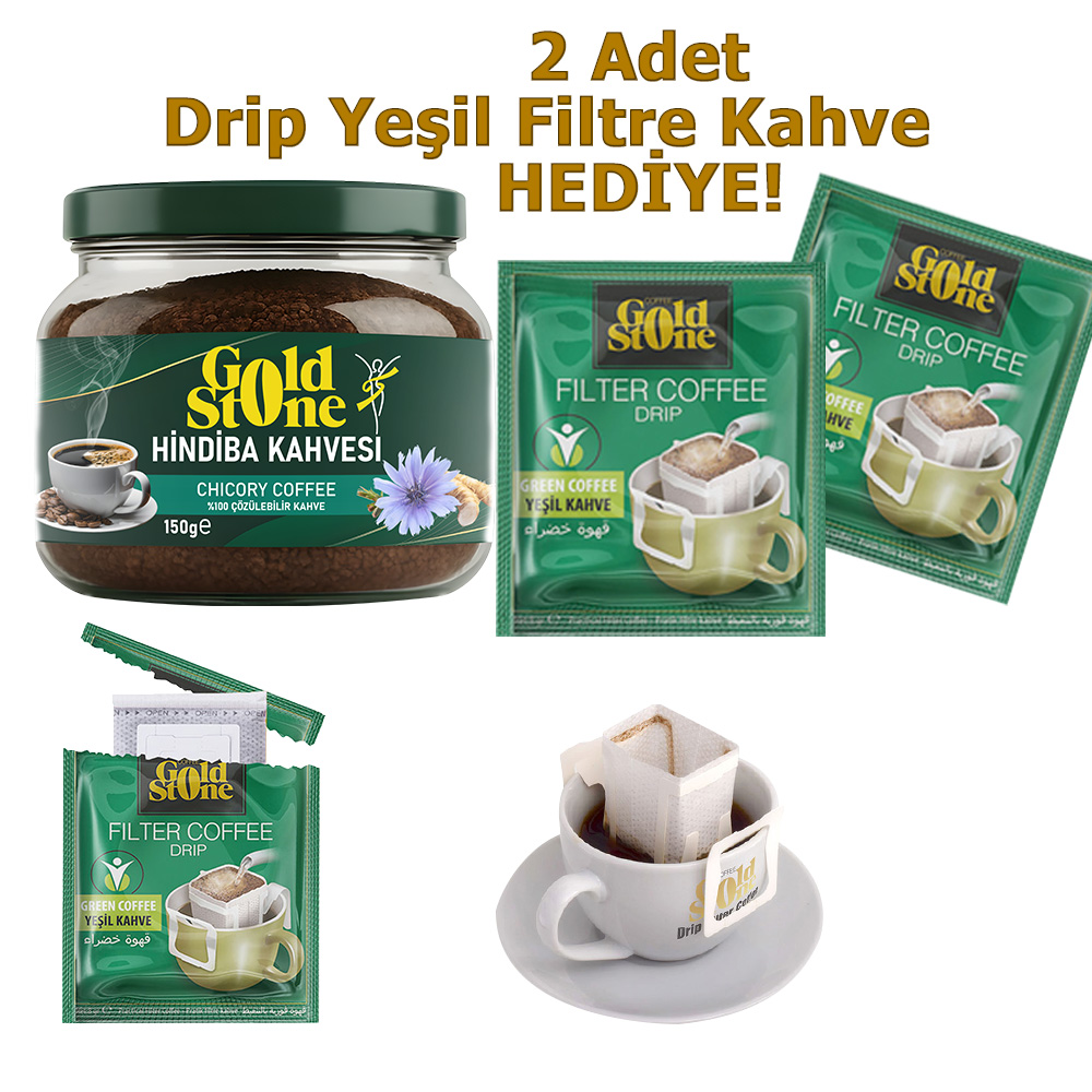 Gold Stone Hindiba Kahvesi 1 Aylık (60 Kullanım) Net 150gr - Görsel 2