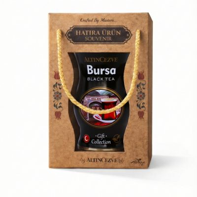 Altıncezve Bursa Hatıra Siyah Çay – Teneke Ambalajlı Hediye Kraft Kutu