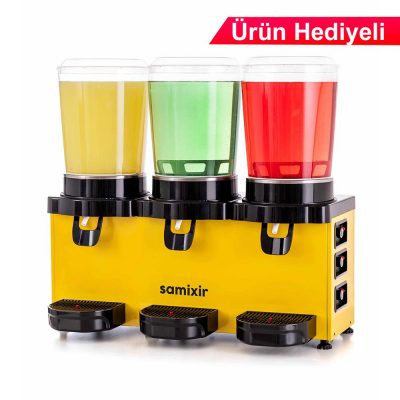 Samixir Panoramik 10 Triple (3’lü) Soğuk İçecek Dispenseri – 10+10 +10  lt